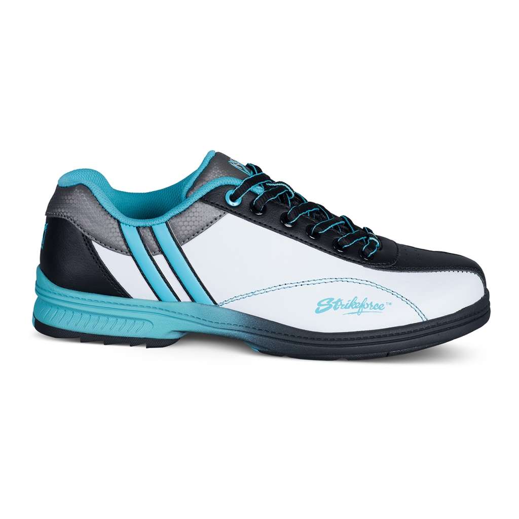 KR Strikeforce Ladies Right Hand Starr Performance Bowling Shoes Wide - White/Black/Teal