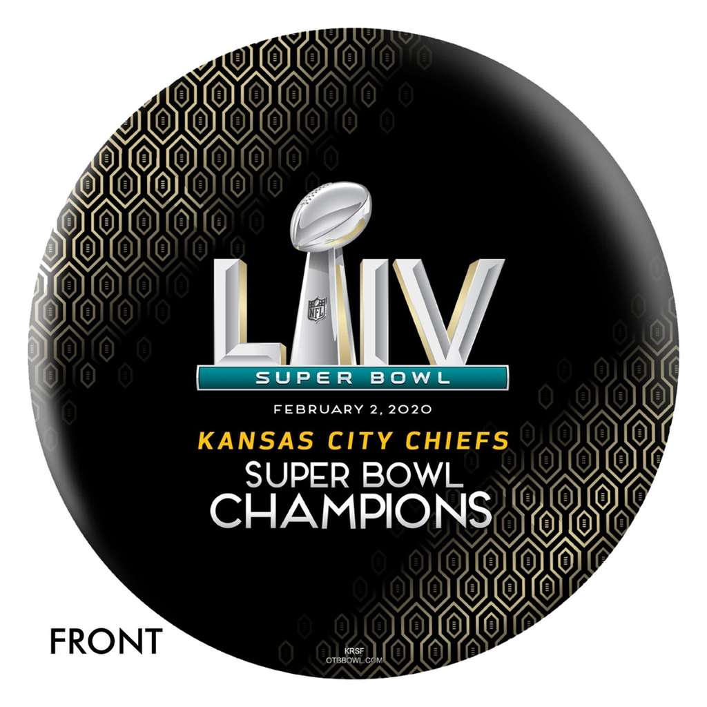 Kansas City Chiefs Super Bowl LIV Champions Bowling Ball - Black