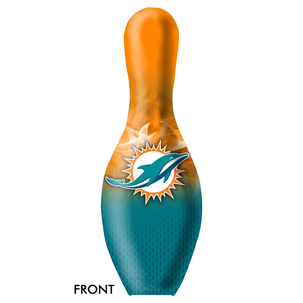 Miami Dolphins NFL On Fire Bowling Pin