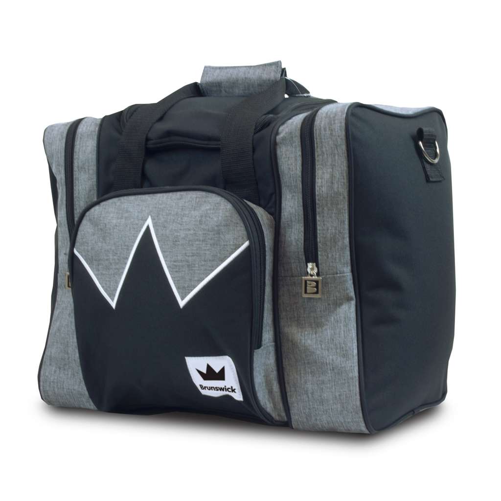 Brunswick Edge Single Tote Bowling Bag- Grey/Black