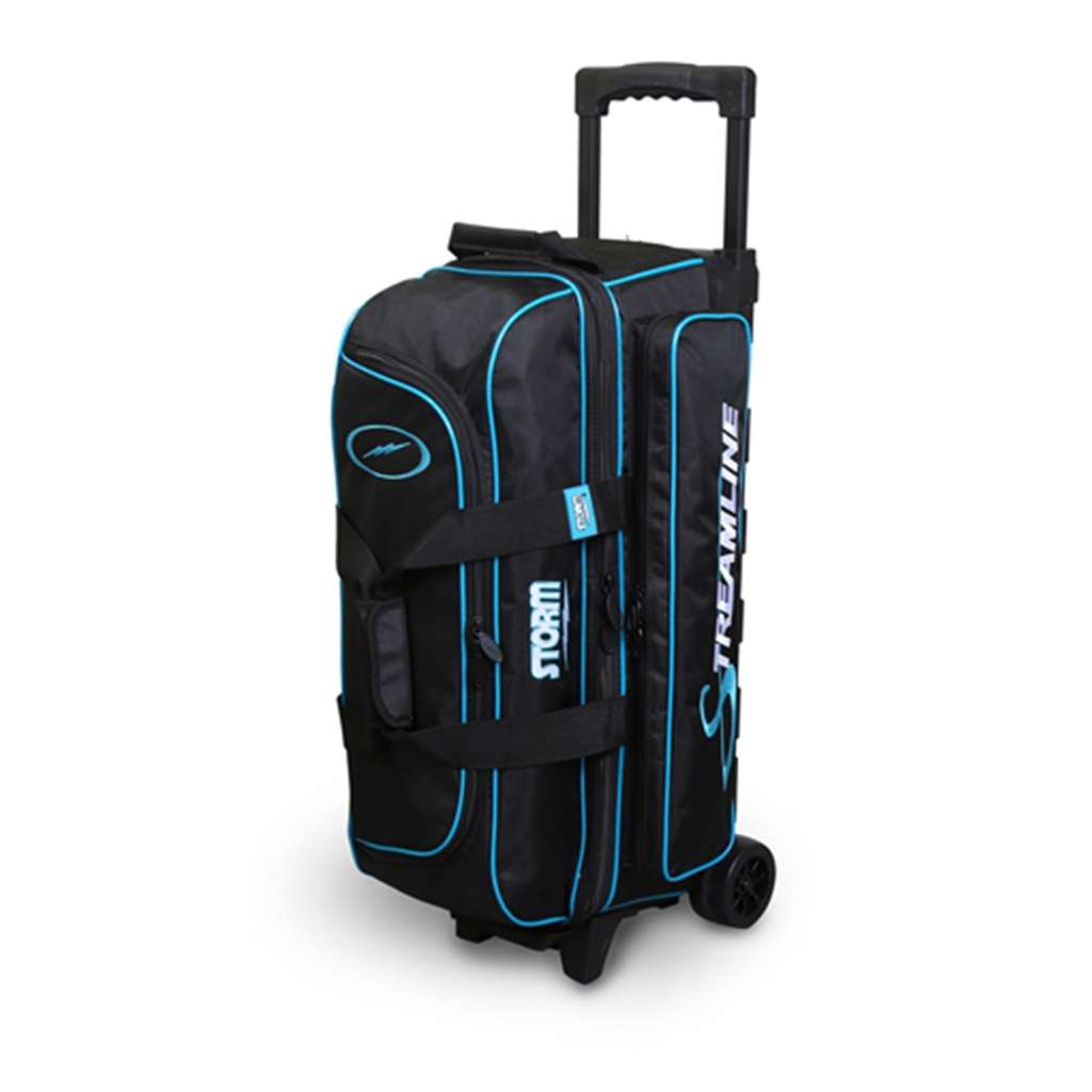 Storm Streamline 3 Ball Roller Bowling Bag- Black/Blue