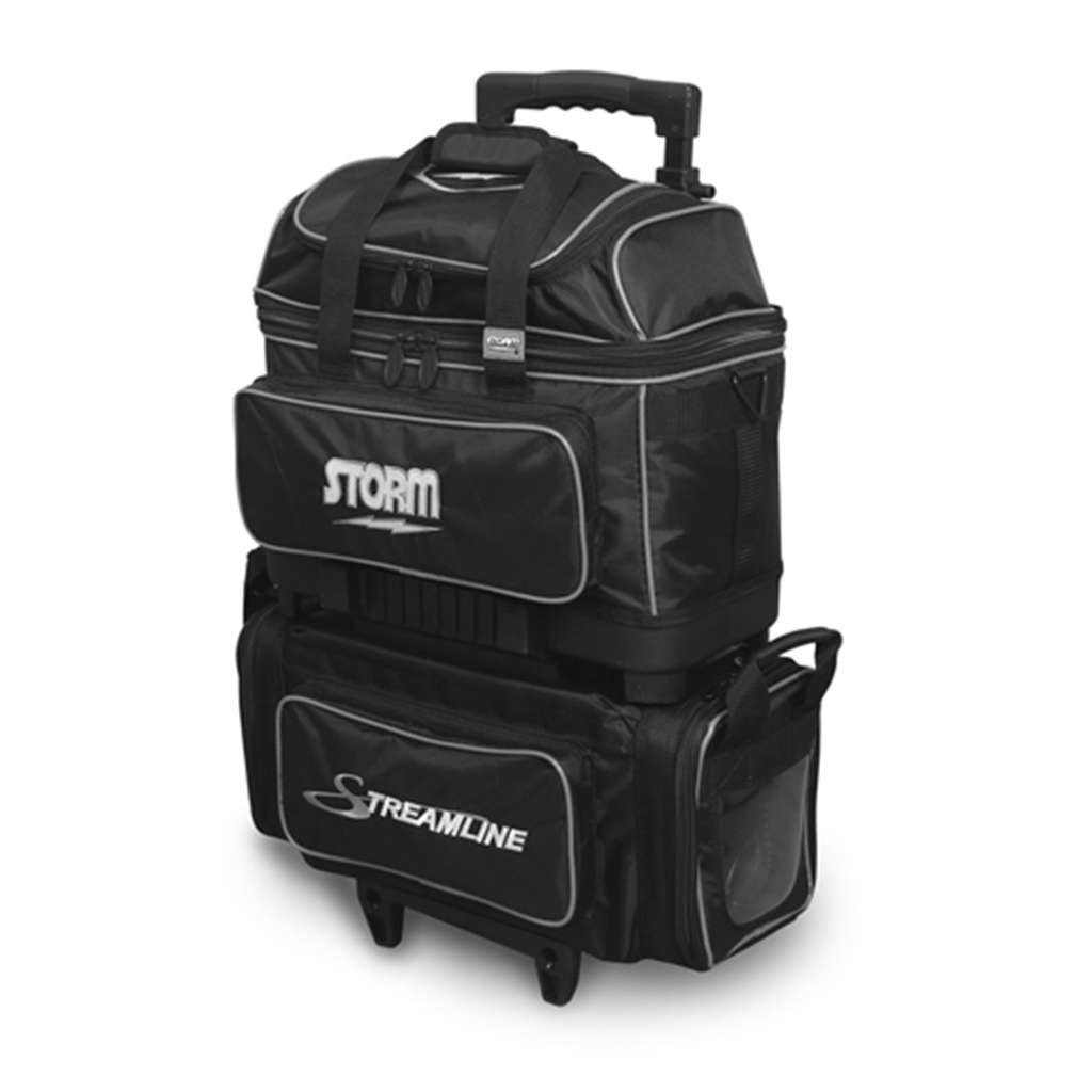 Storm Streamline 4 Ball Roller Bowling Bag- Black/Silver 