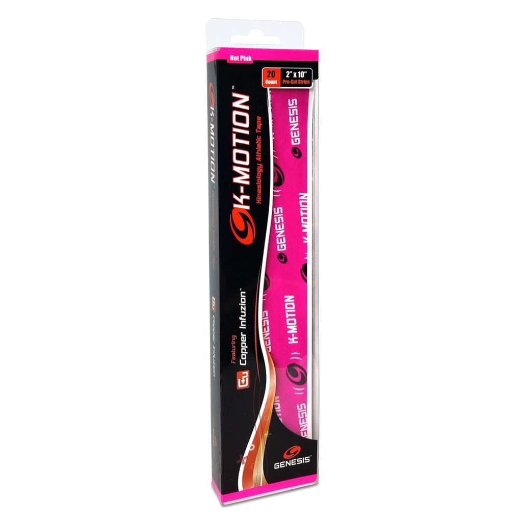 Genesis K-Motion Tape with Copper Infuzion- Pink Pre-Cut Pack