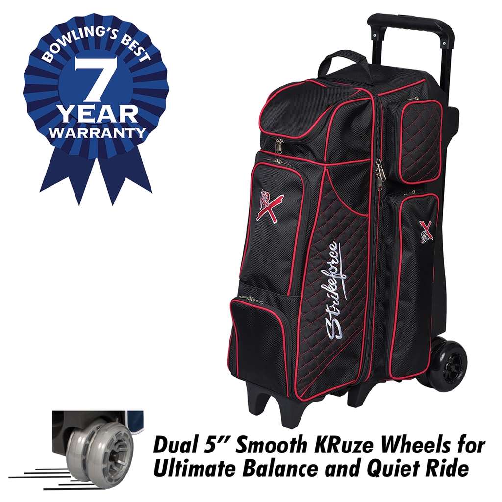 KR Royal Flush 4x4 Bowling Bag- Black/Red