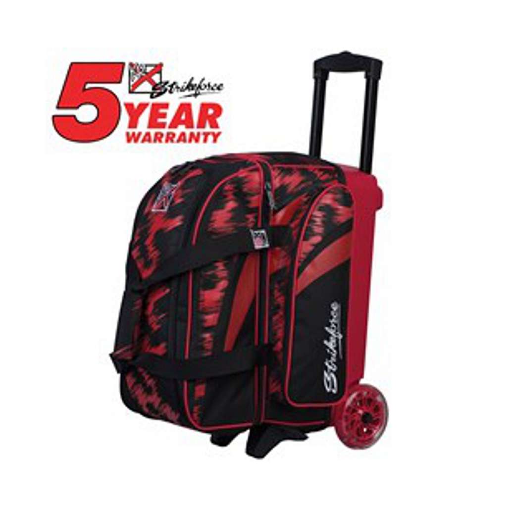 KR Cruiser Scratch Double Roller Bowling Bag - Red