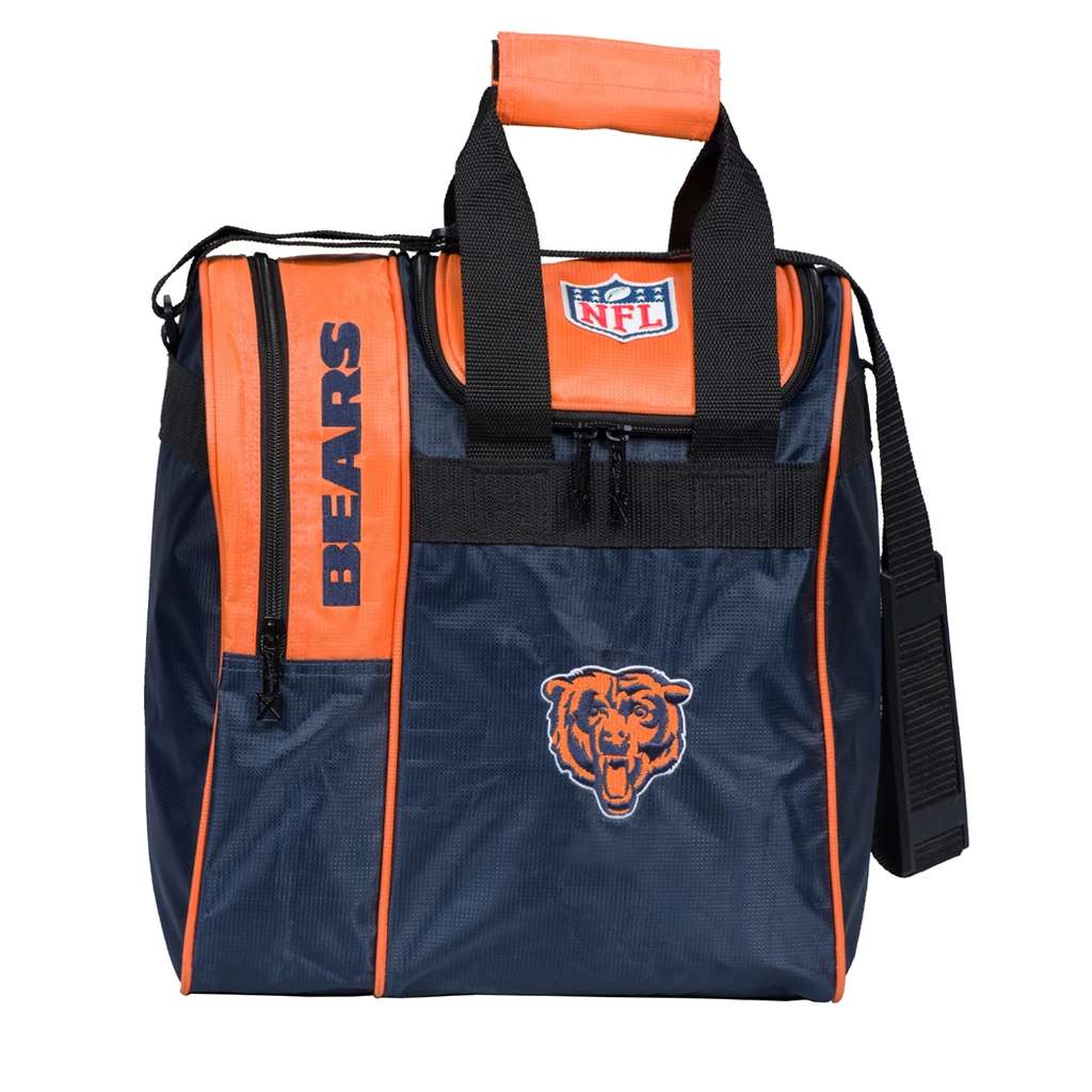 NFL Chicago Bears Single Bowling Ball Tote Bag- Orange/Blue