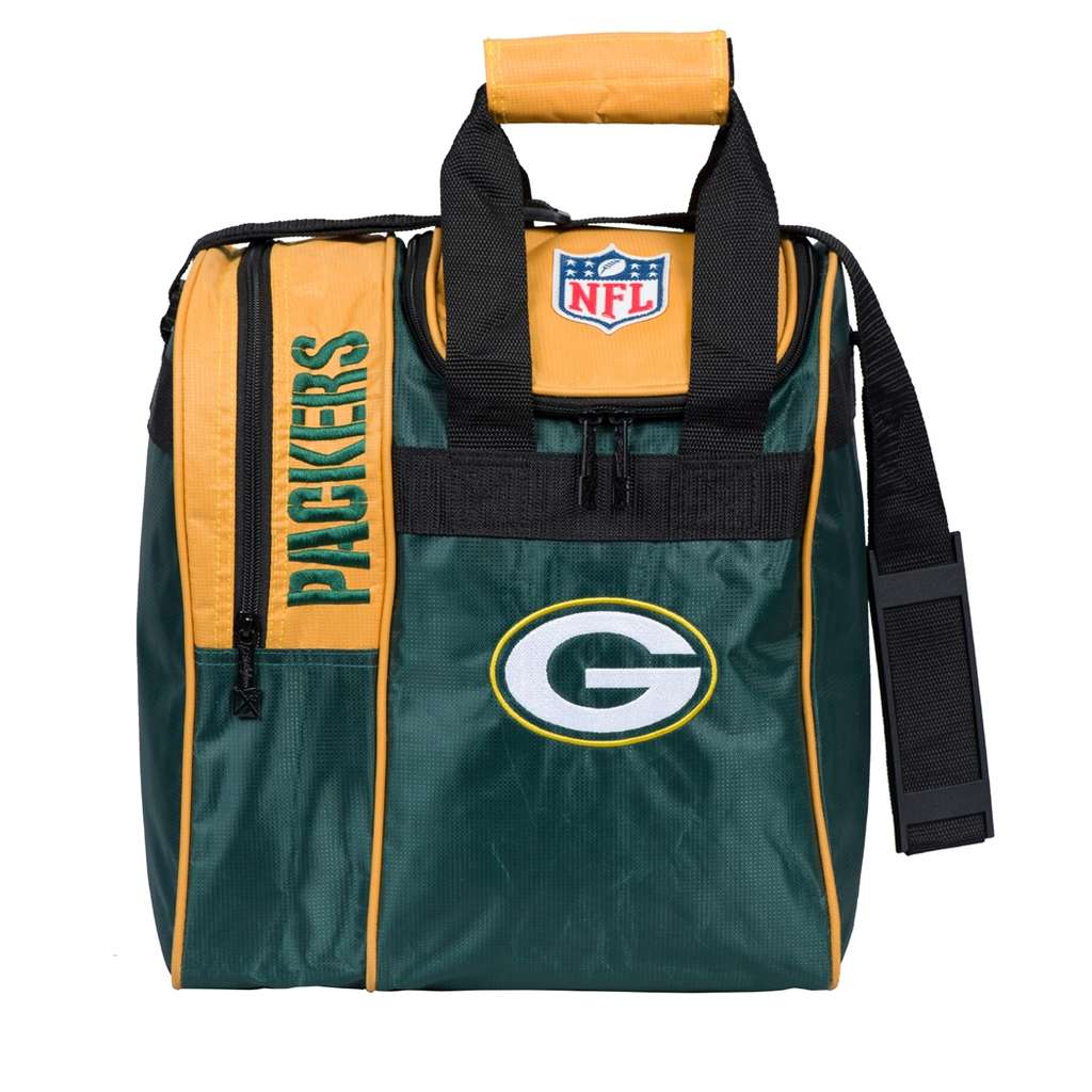 NFL Green Bay Packers Single Bowling Ball Tote Bag- Green/Yellow