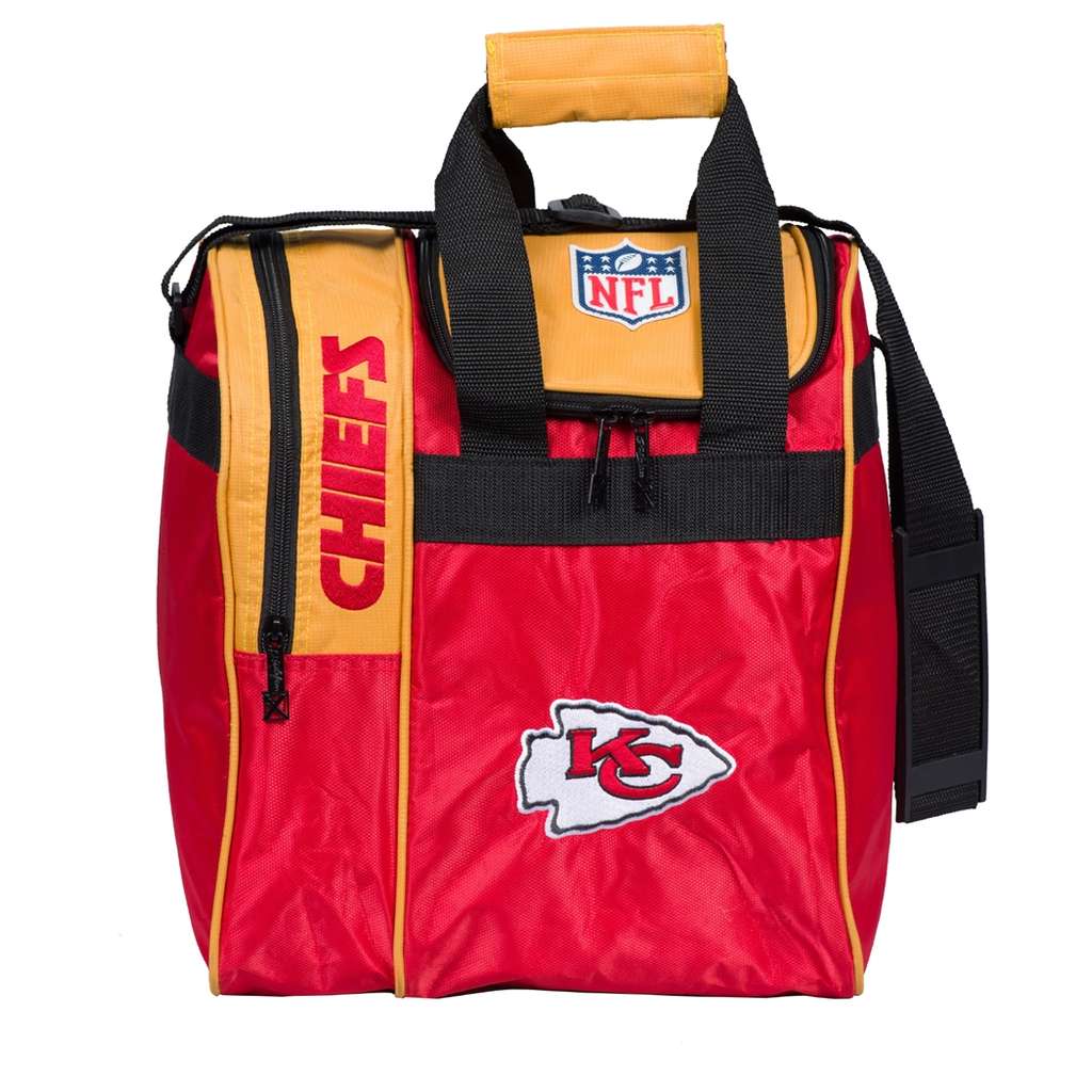 NFL Kansas City Chiefs Single Bowling Ball Tote Bag- Red/Yellow