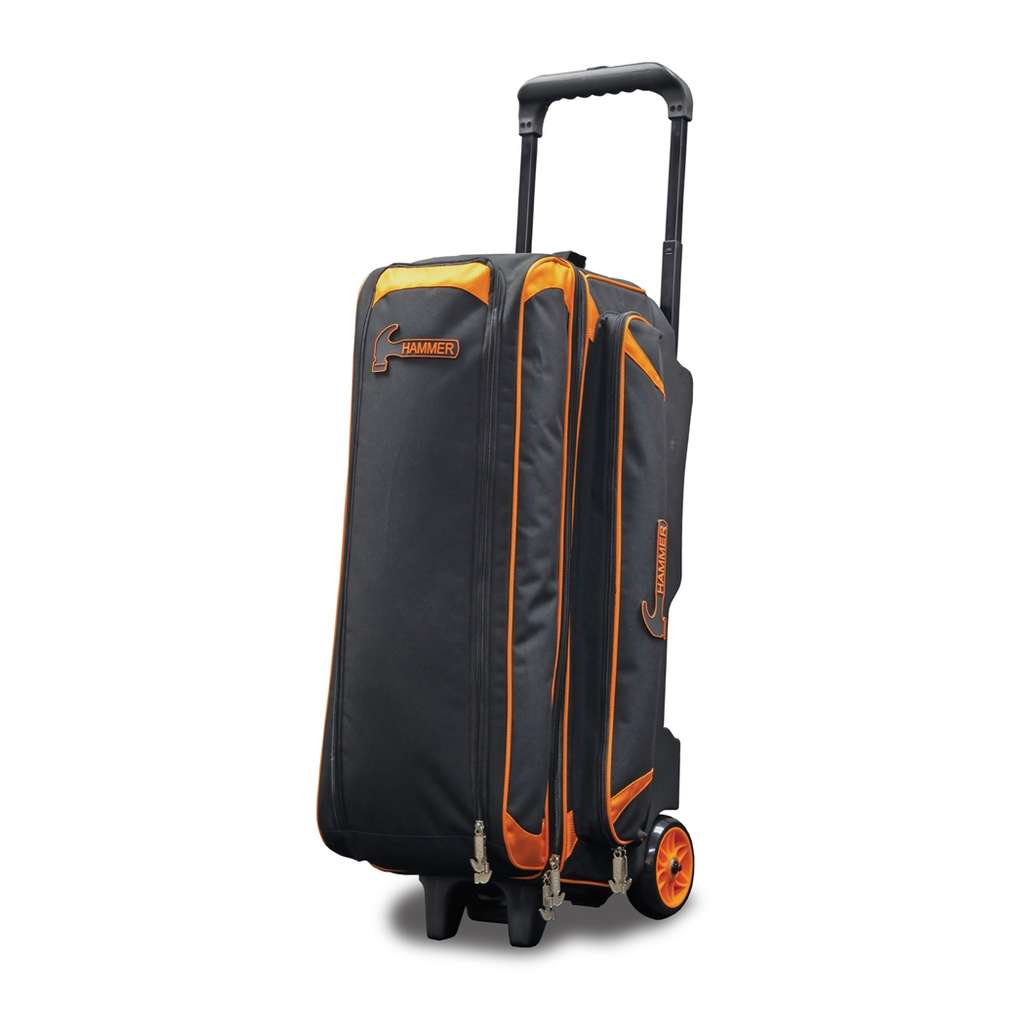 Hammer Premium 3 Ball Roller Bowling Bag- Black/Orange