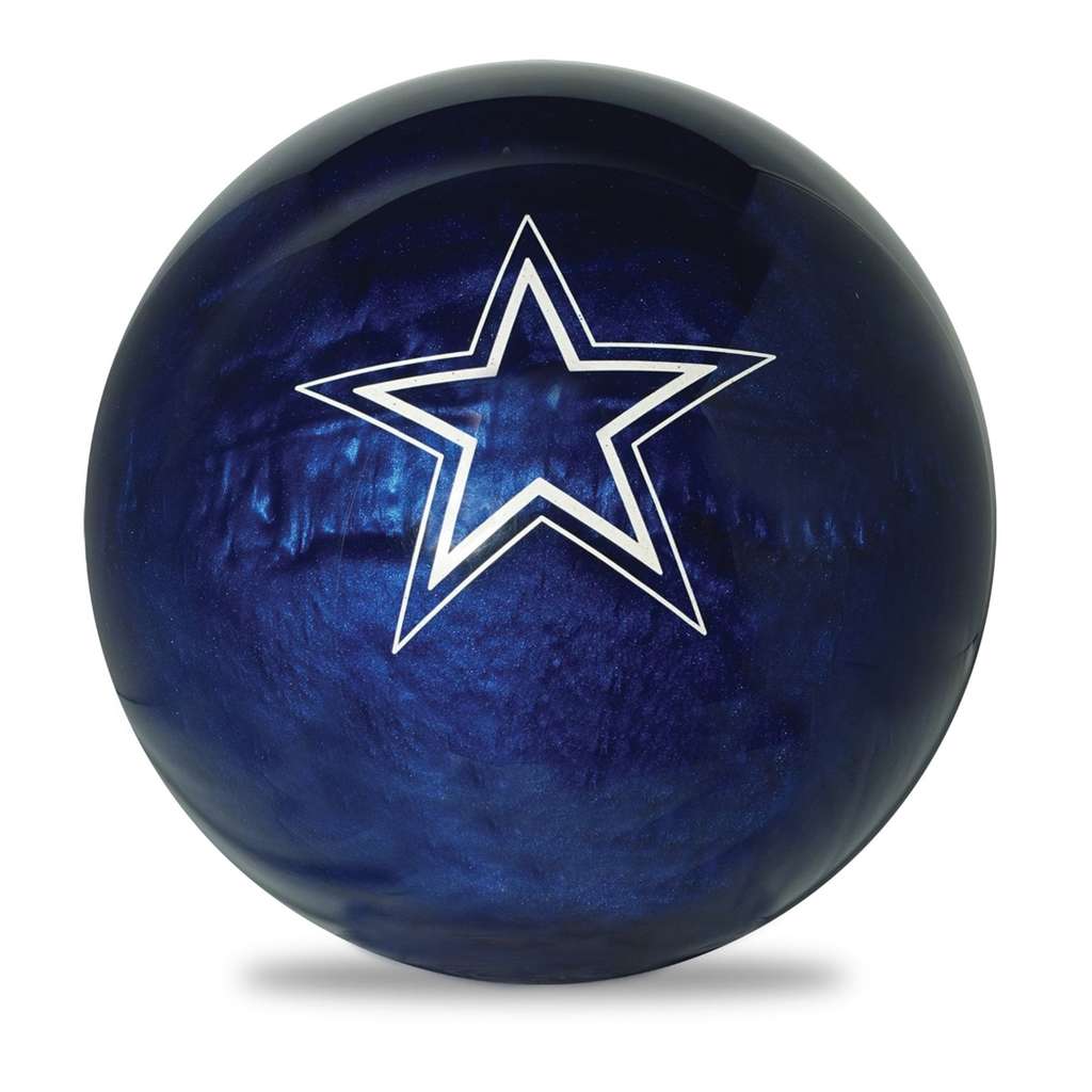 KR Strikeforce NFL Dallas Cowboys - PRE-DRILLED Polyester Bowling Ball - Blue/Silver