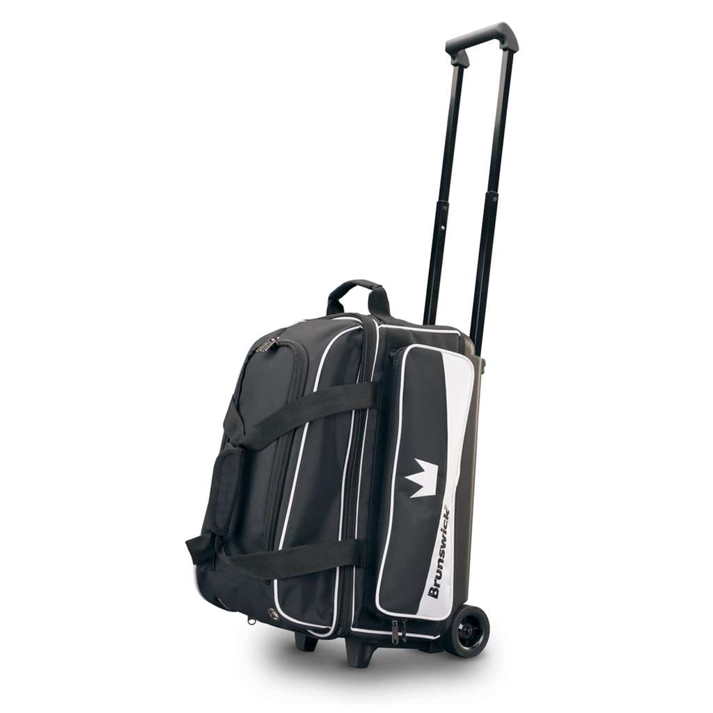 Brunswick Zone Double Roller Bowling Bag - White