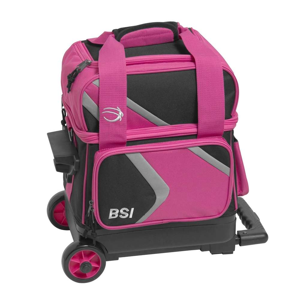 BSI Dash Single Roller Bowling Bag - Black/Pink/Gray