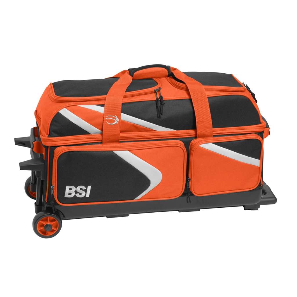 BSI Dash Triple Roller Bowling Bag- Black/Orange/White