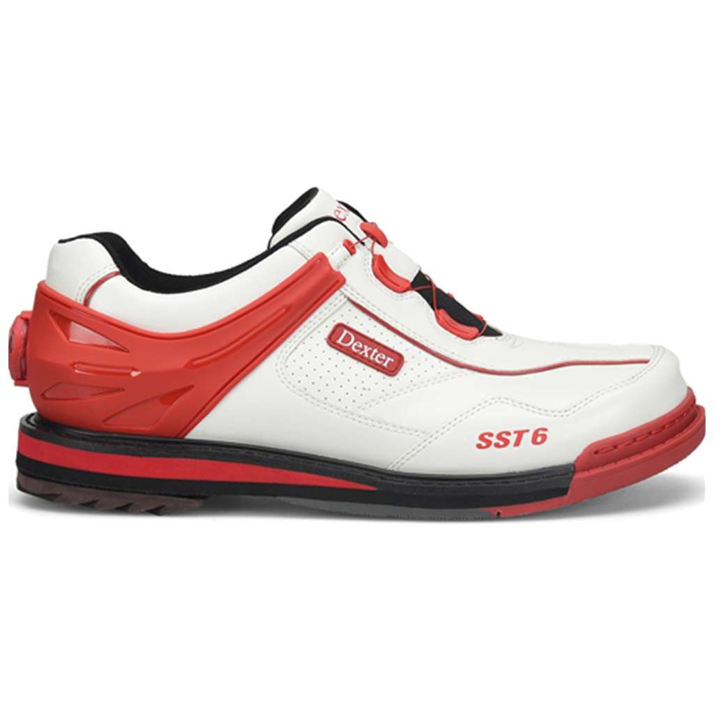 Dexter Mens SST 6 Hybrid BOA WIDE Bowling Shoes Right Hand - White/Red