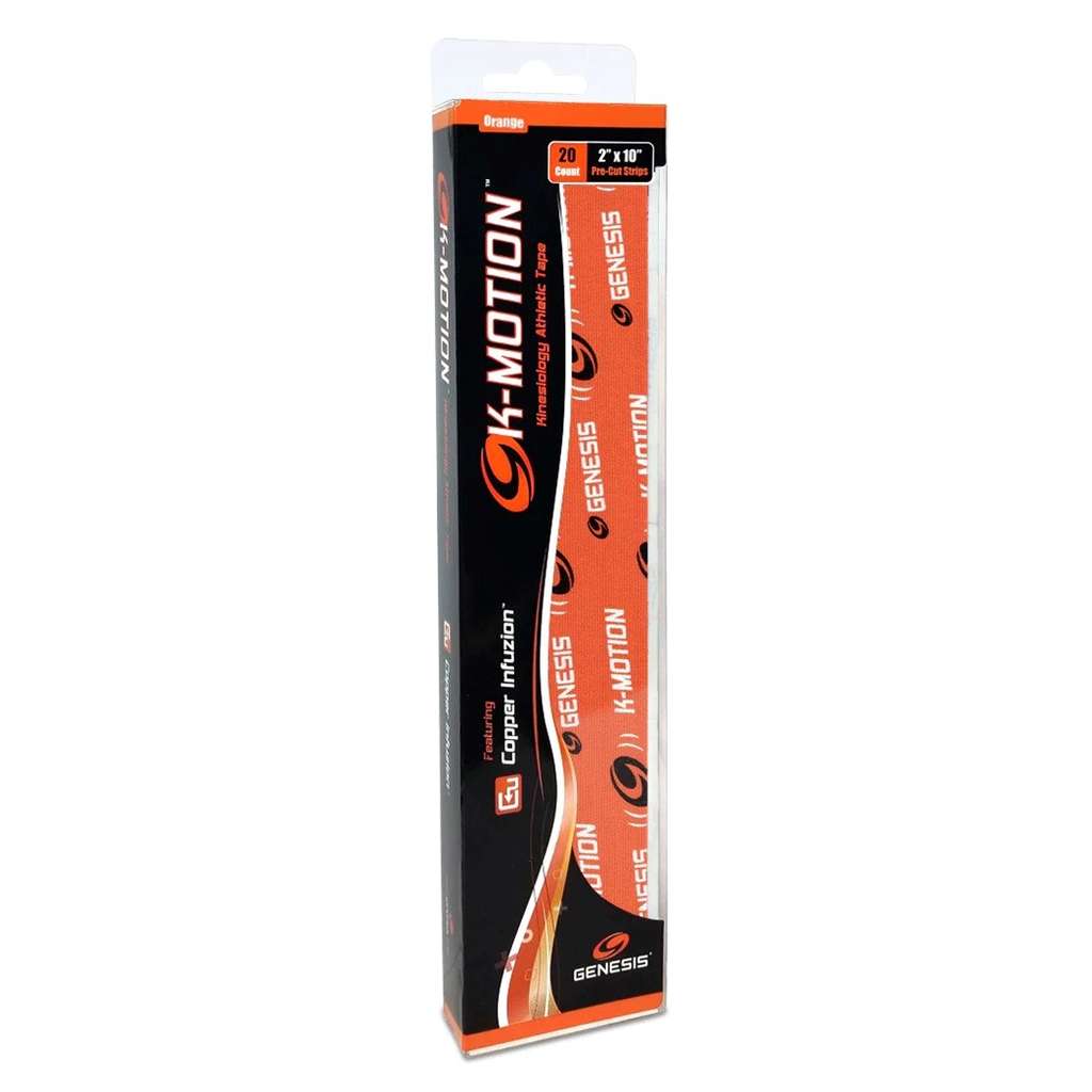 Genesis K-Motion Tape with Copper Infuzion- Orange Pre-Cut Pack