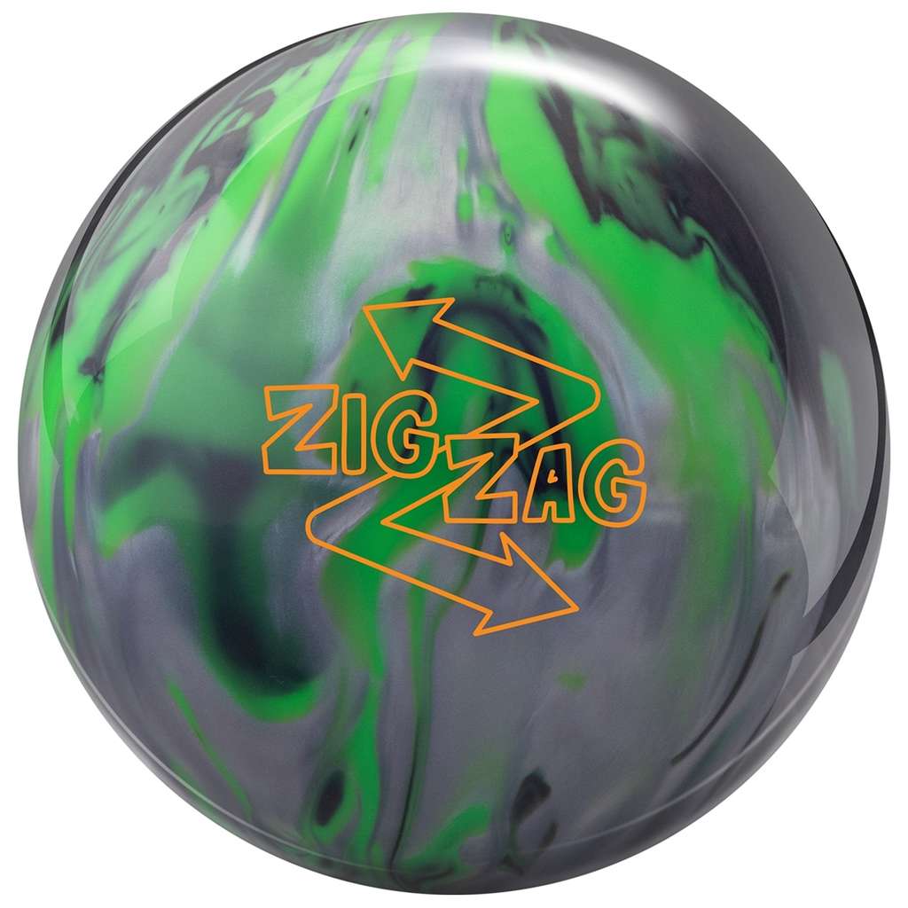Radical PRE-DRILLED ZigZag Bowling Ball - Black/Silver/Lime 