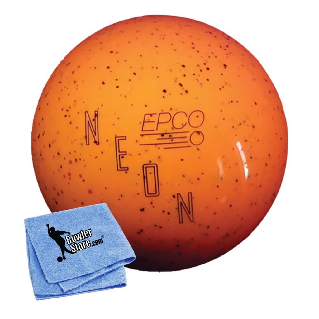EPCO Duckpin Bowling Ball - Neon Speckled - Orange (4 7/8 inch- 3lbs. 12 oz.) 1 Ball