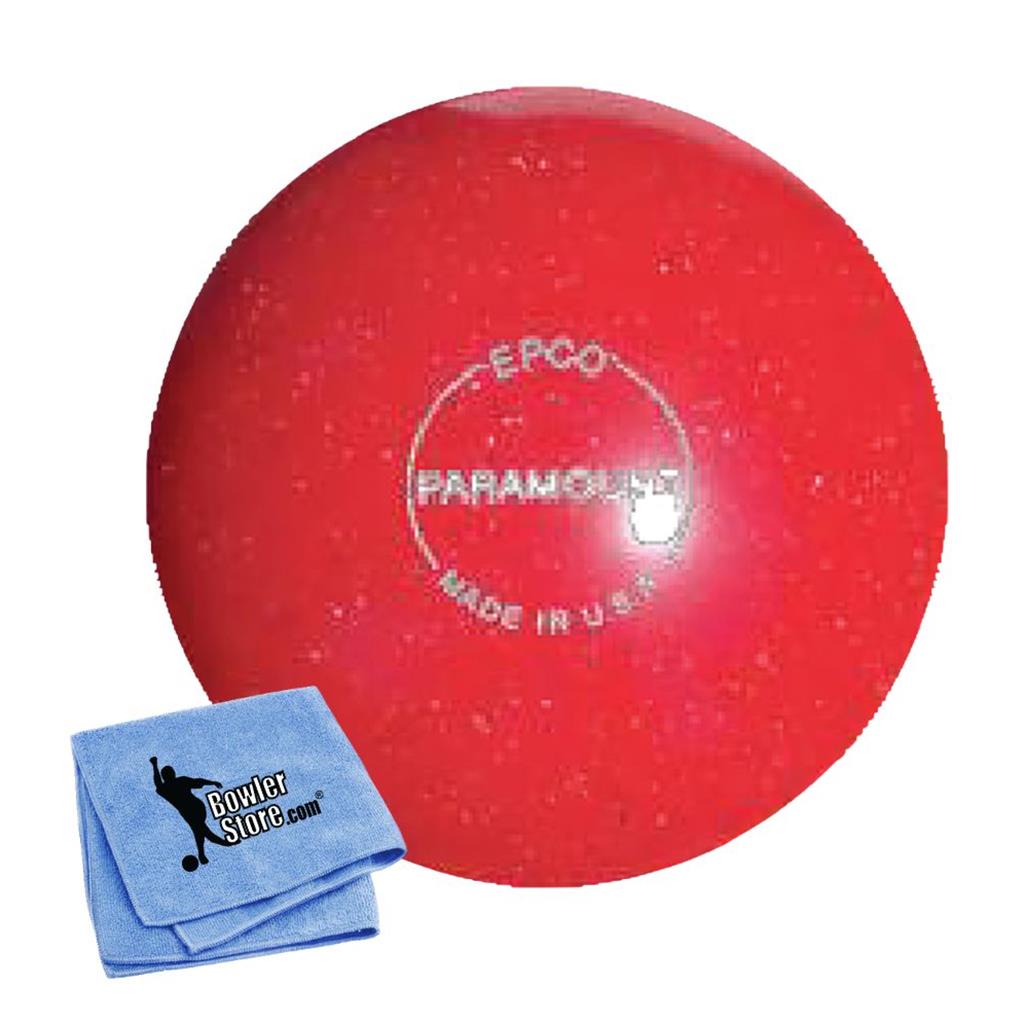 EPCO Duckpin Bowling Ball- Speckled House Ball - Red (4 7/8 inch- 3lbs. 12 oz.) 1 Ball