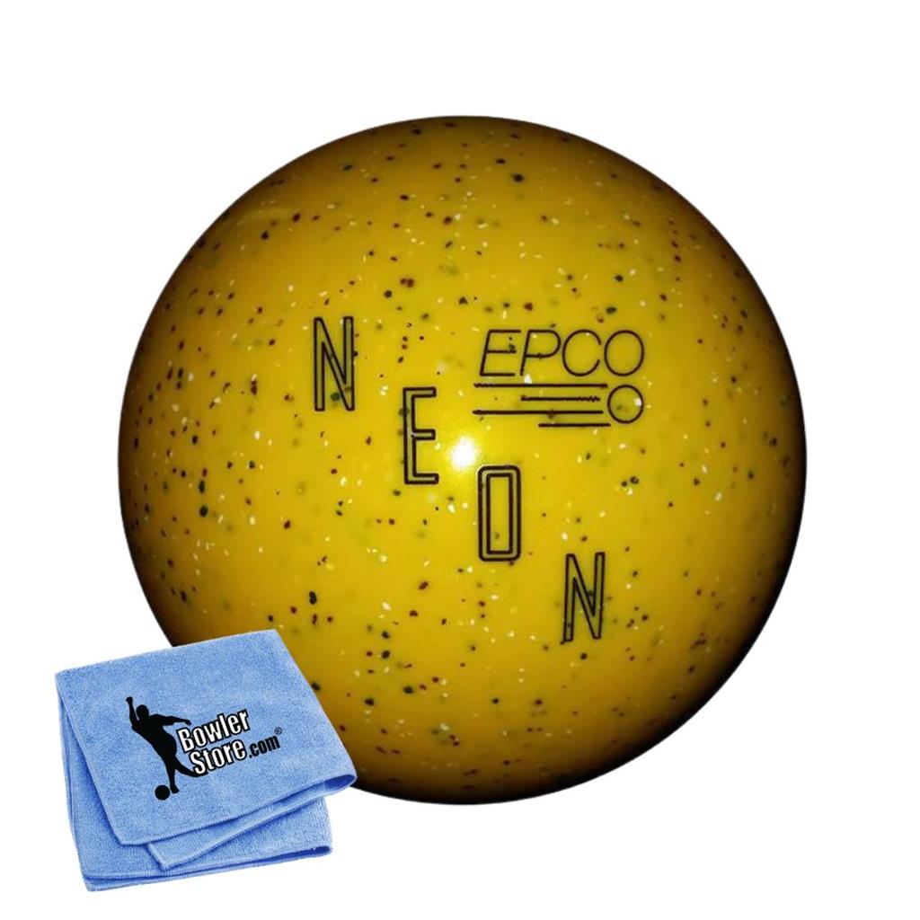 EPCO Duckpin Bowling Ball- Neon Speckled - Yellow (5 inch- 3lbs. 12 oz.) 1 Ball