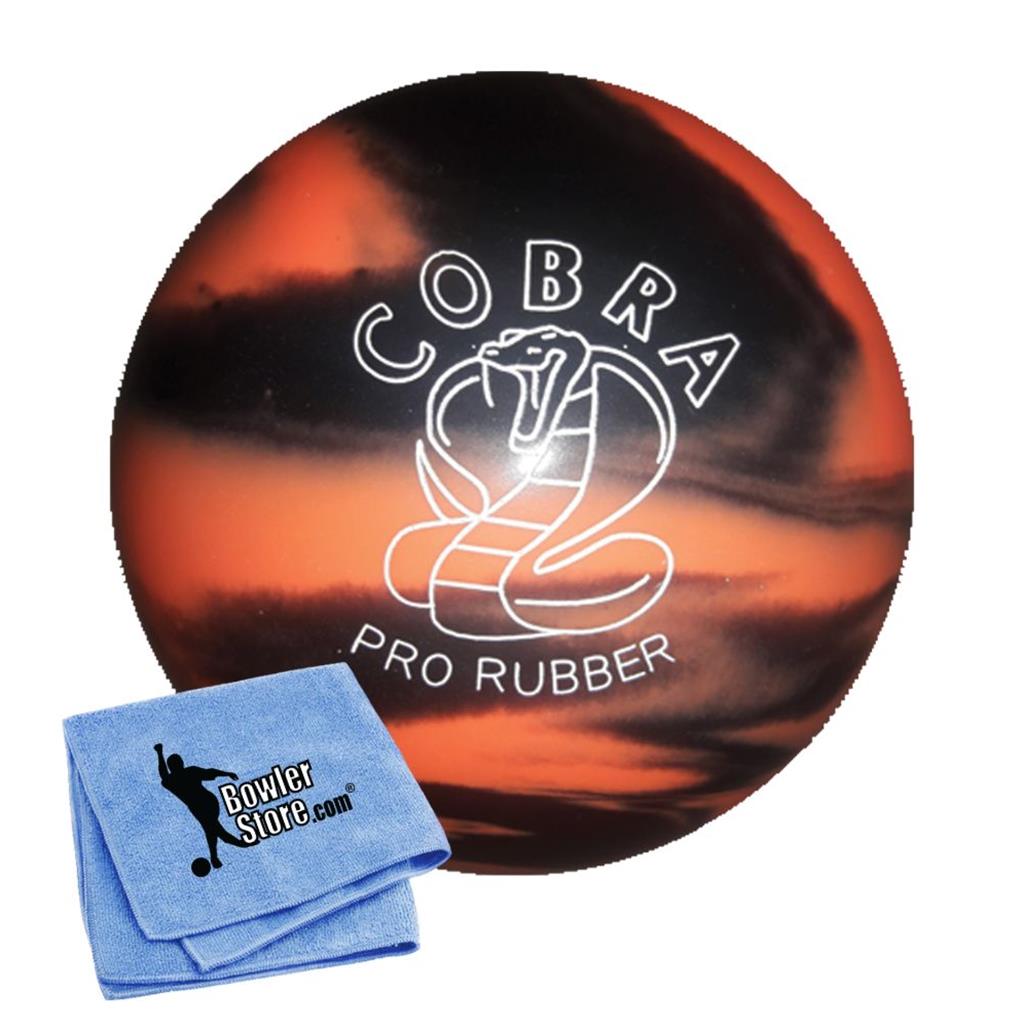 EPCO Duckpin Bowling Ball - Cobra Pro Rubber - Orange & Black (5 inch- 3lbs. 10oz.) 1 Ball