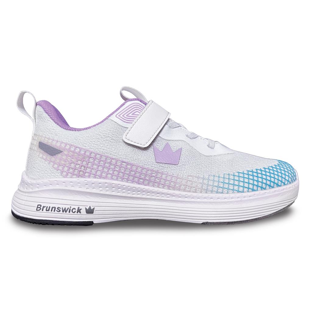 Brunswick Strike Zone Youth Bowling Shoes - White/Teal