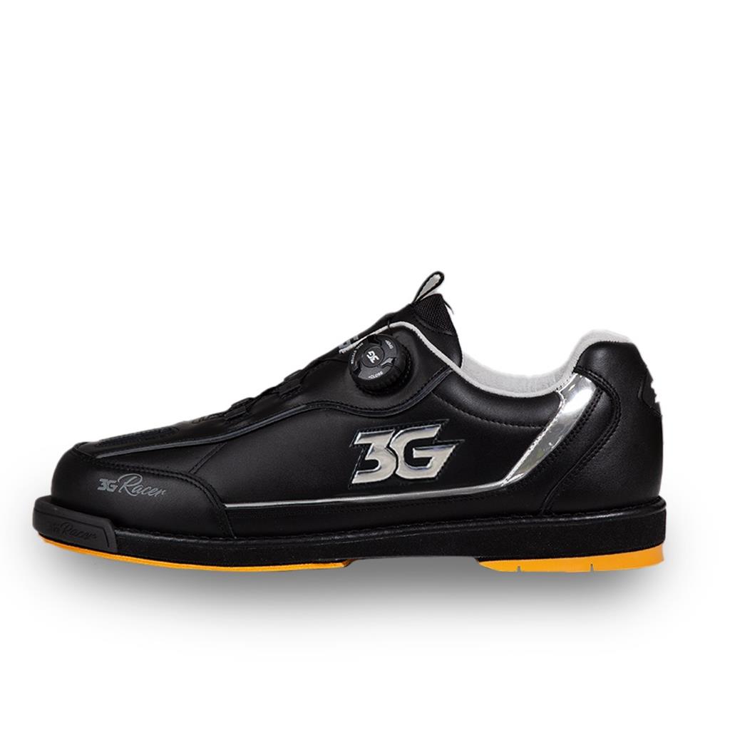 3G Men's Dial Racer Wide Right Hand Bowling Shoes - Black/Chrome