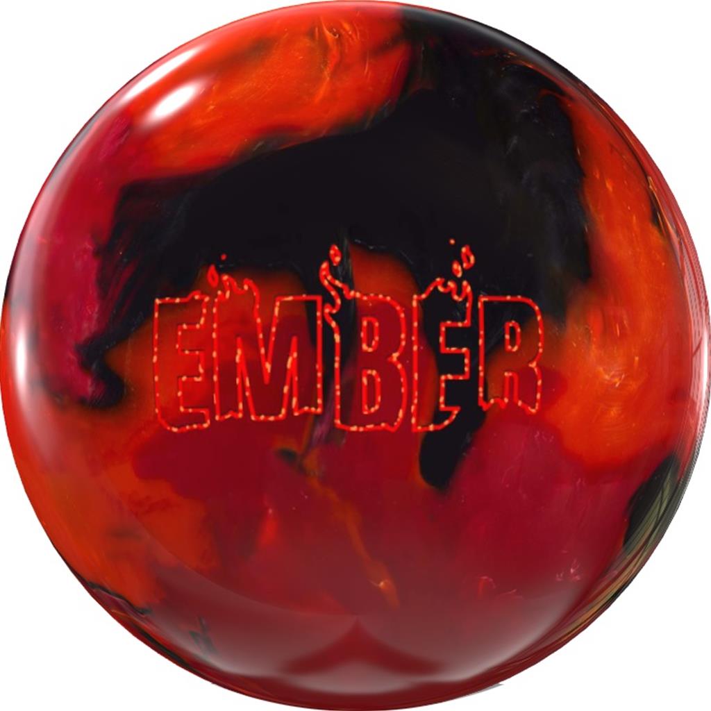 900 Global Professionally Drilled Ember Bowling Ball - Red/Orange/Charcoal(This item includes a free Bowlerstore Rubber Shammy- Colors will vary for the shammy.) 