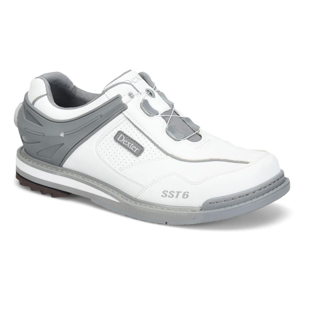 Dexter Mens SST 6 Hybrid BOA WIDE Bowling Shoes Right Hand - White/Grey 
