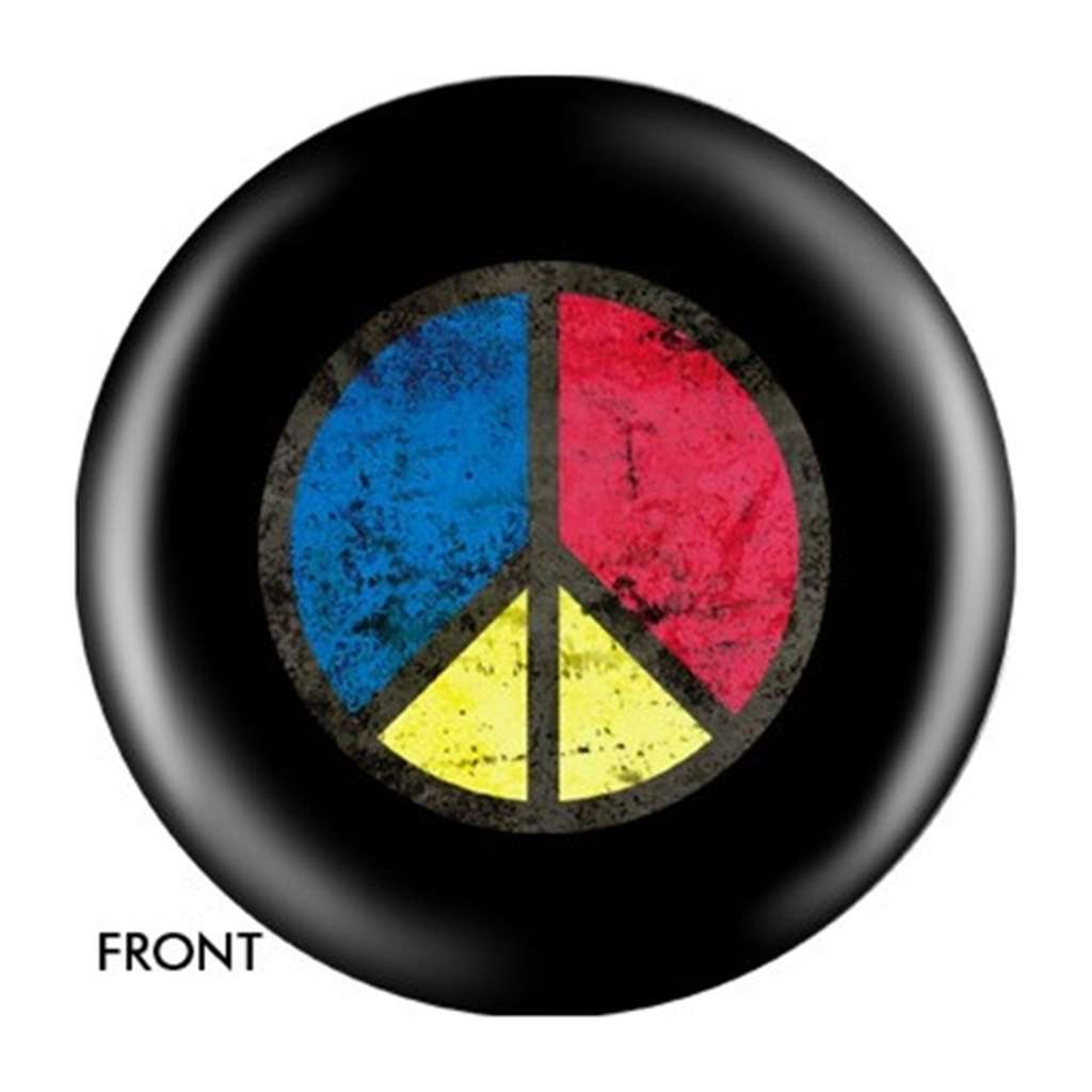 Peace Blue/Yellow/ Red Themed Bowling Ball   