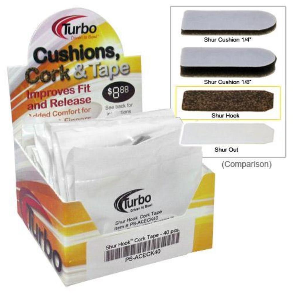 Turbo Shur Hook Cork Tape Box- 40 Count