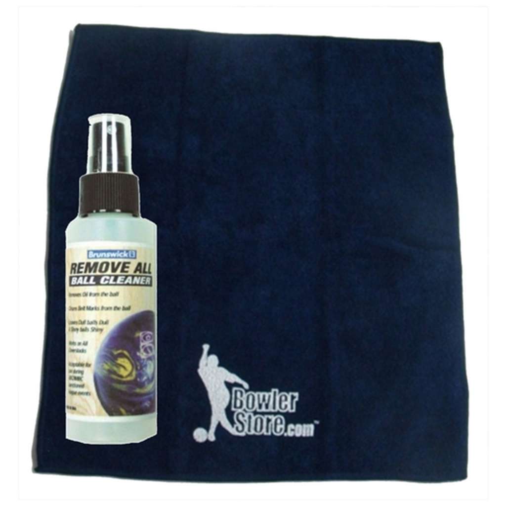 Bowlerstore Remove All Bowling Ball Cleaner and Micro Fiber Towel Combo Package