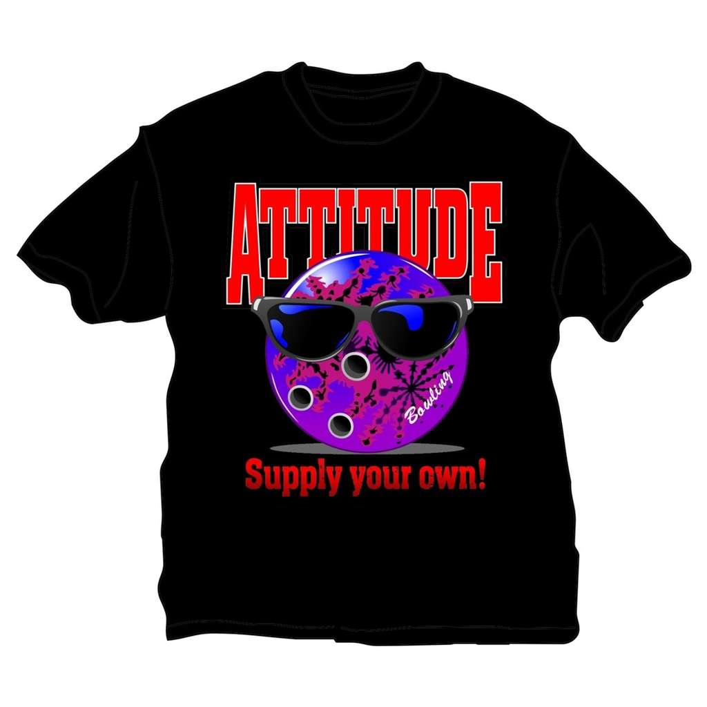 Bowling Attitude T-Shirt- Black
