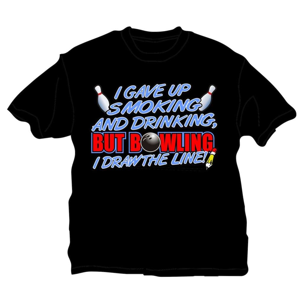 I Gave Up Smoking and Drinking T-Shirt- Black