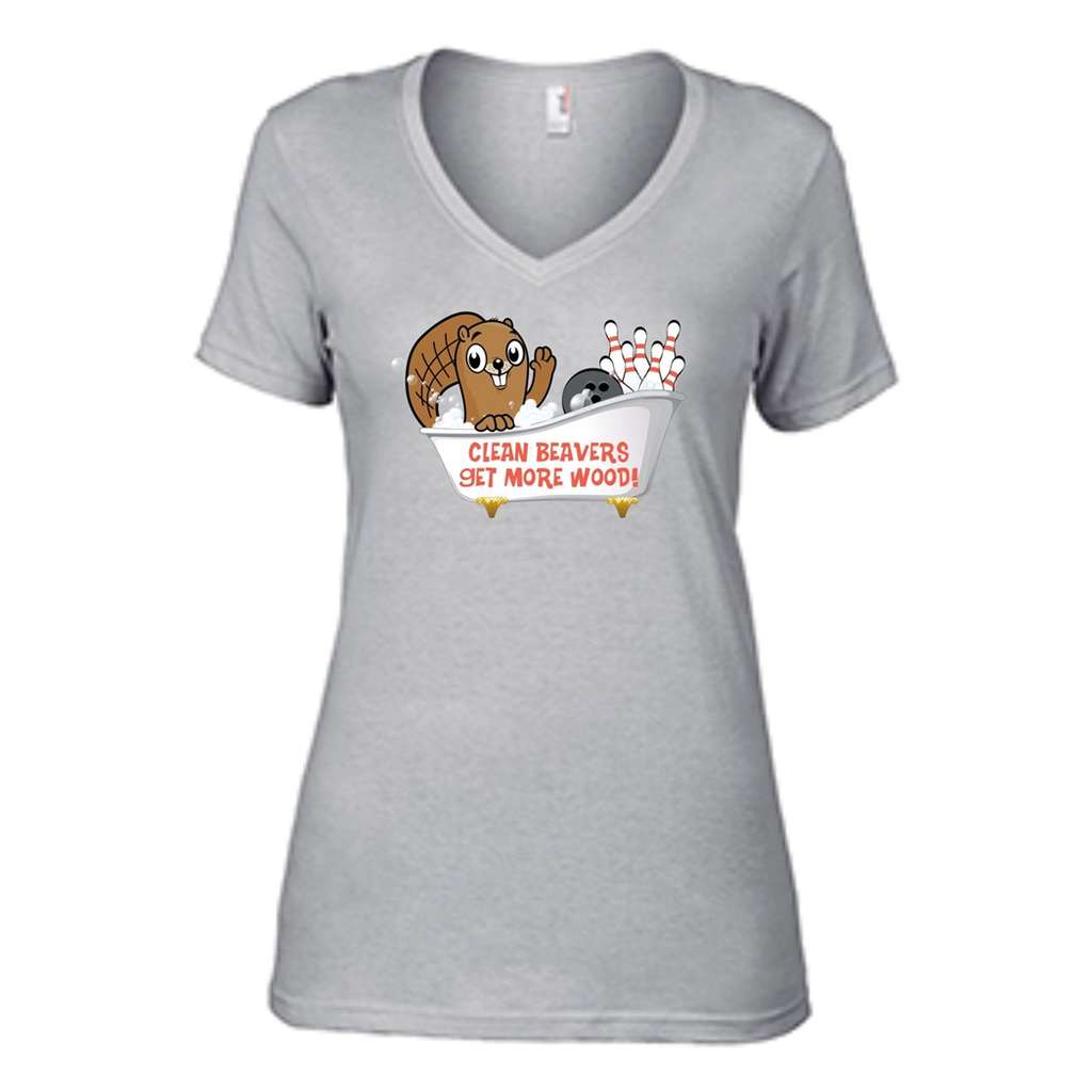 Clean Beavers Get More Wood Bowling T-Shirt